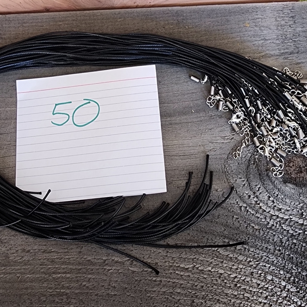 Lot of waxed necklace cord 20"